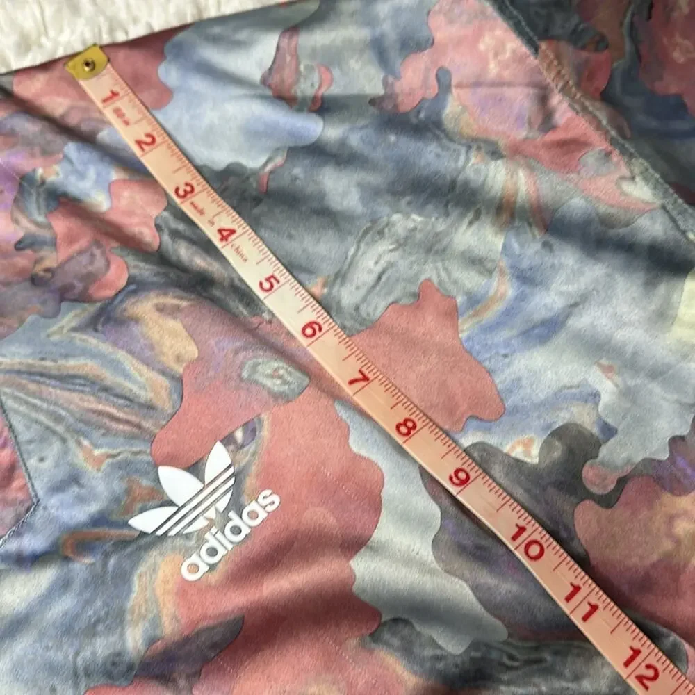 ADIDAS Originals Pastel Camo Watercolor Satin Hoodie Multicolor Pullover
